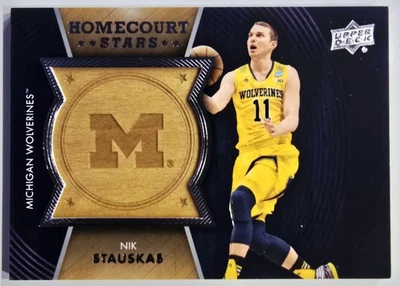 2014-15 Upper Deck Lettermen Homecourt Stars Nik Stauskas #HS-NS Rookie Michigan Foto 1 de 2