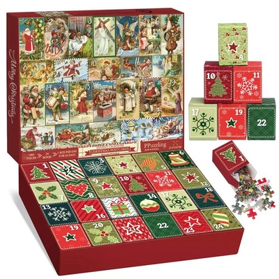WinnerWhy Advent Calendar 2024 Vintage Christmas Jigsaw Puzzle 1000pcs - Image 1 of 4