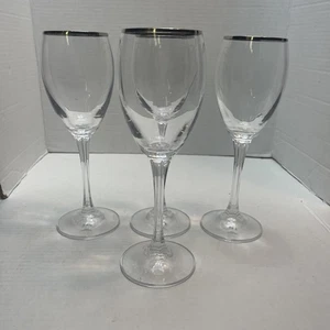 Vintage Gorham Andante Tall Platinum 9 1/4" Water Wine Goblets Set of 4 New - Picture 1 of 15