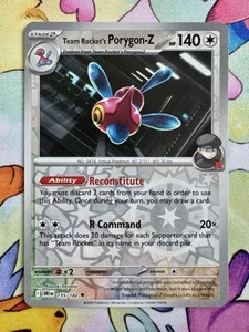 Team Rocket's Porygon-Z 155/182 Sv10: Destined Rivals Reverse Holo - Picture 1 of 1