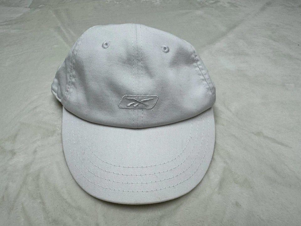 Reebok Cap Hat Kids White Strap Back Wide Brim Youth Sun RBK - Изображение 1 из 4