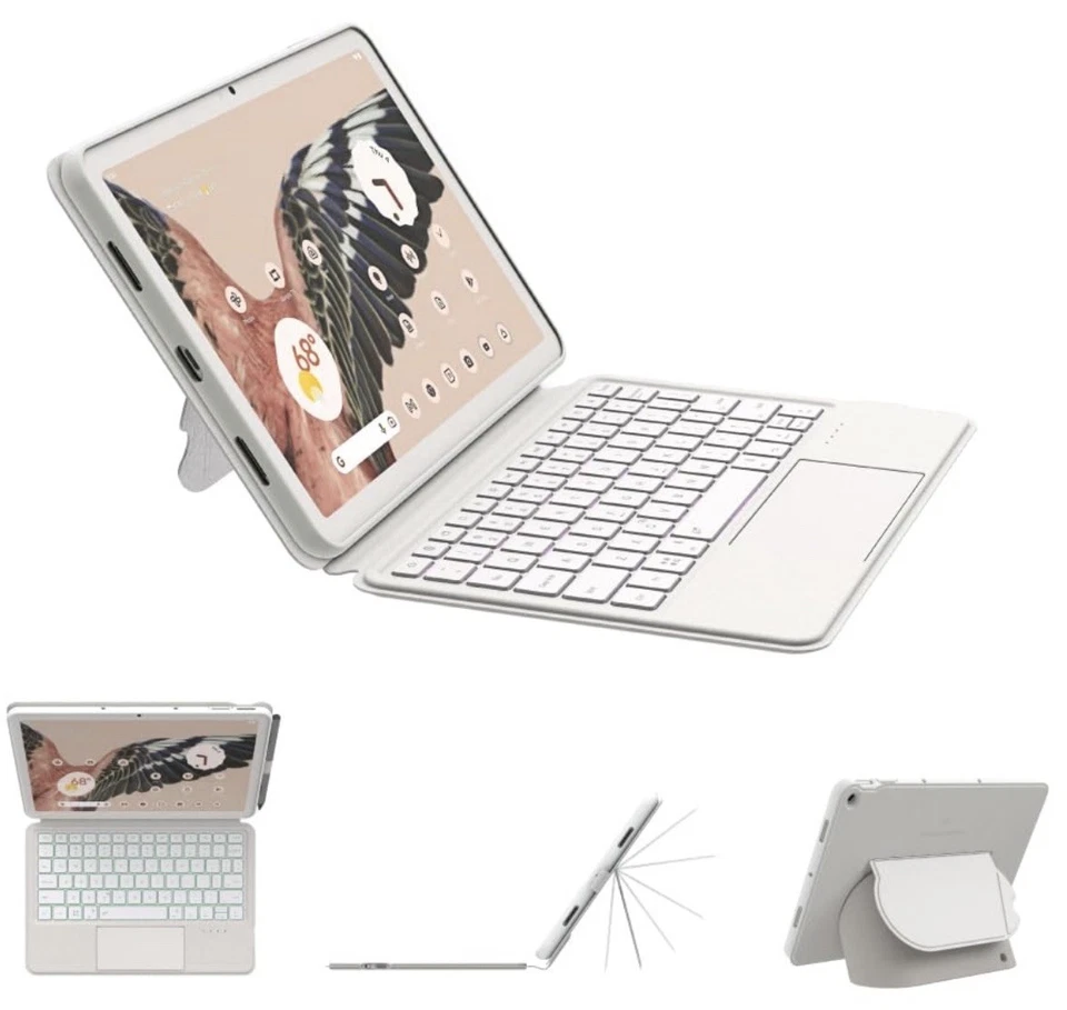 EIP Magnetix Keyboard Case for Google Pixel Tablet 11 inch (2023), White - Image 1 of 4