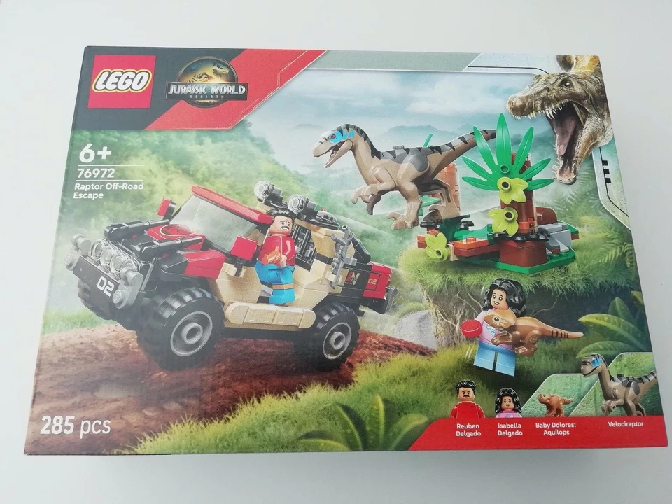 LEGO Jurassic World 76972 Raptor Off-Road Escape 285 pcs Toy Building Kit - Image 1 of 4