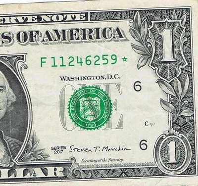 Billetes de un dólar F Star 2017 Atlanta paquete de 3,2 millones funcionamiento 4 de 4, cantidad Foto 1 de 2