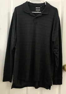 Camisa Polo ADIDAS Para Hombre GRANDE Negra Golf ClimaCool Mangas Largas Pullover - Imagen 1 de 13