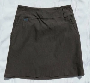 LISETTE L SPORT Dark Gray Soft Stretch Smooth 17 Inch Skort Skirt Shorts US S 4 - Picture 1 of 4