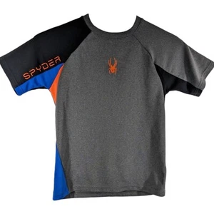 Spyder Shirt Youth Medium Gray Short Sleeve Boys Kids - Picture 1 of 10