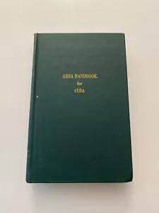 OA3) Area Handbook for Cuba Foreign Area Studies US Government 1971 HC - Imagen 1 de 3