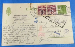 Holocaust Judaica 1943 Cover aus Dänemark Kobenhaven Barcelona Edward Bohm - Bild 1 von 2