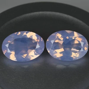 10.18ct 14x10 Oval 2pcs Stunning Oval Perfect Pair Lavender Amethyst, loose gems - Picture 1 of 2