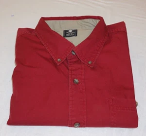 Red Head Button-up Long Sleeve Oxford Shirt Mens Red 3XL Cotton - Picture 1 of 8