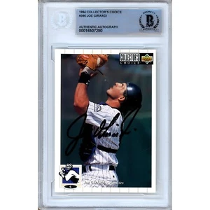 1994 UD Collectors Choice #396 Joe Girardi Signed Card Auto Beckett Slab Rockies - Picture 1 of 5