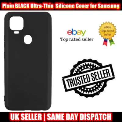 Plain BLACK Ultra-Thin Soft Silicone Soft TPU Matte Gel Stylist Cover Samsung - Image 1 of 4