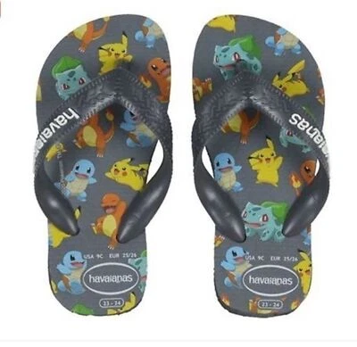 Chanclas Havaianas Niños 9C Pikachu Pokemon Chanclas Zapatos Sandalias Azul A1 Foto 1 de 4