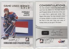2009-10 ITG Heroes and Prospects Game-Used Jersey Gold Jordan Weal #M-31