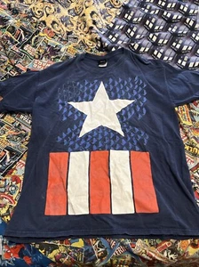 Mad Engine Captain America Costume Shirt Men’s Large RARE OOP - Picture 1 of 12