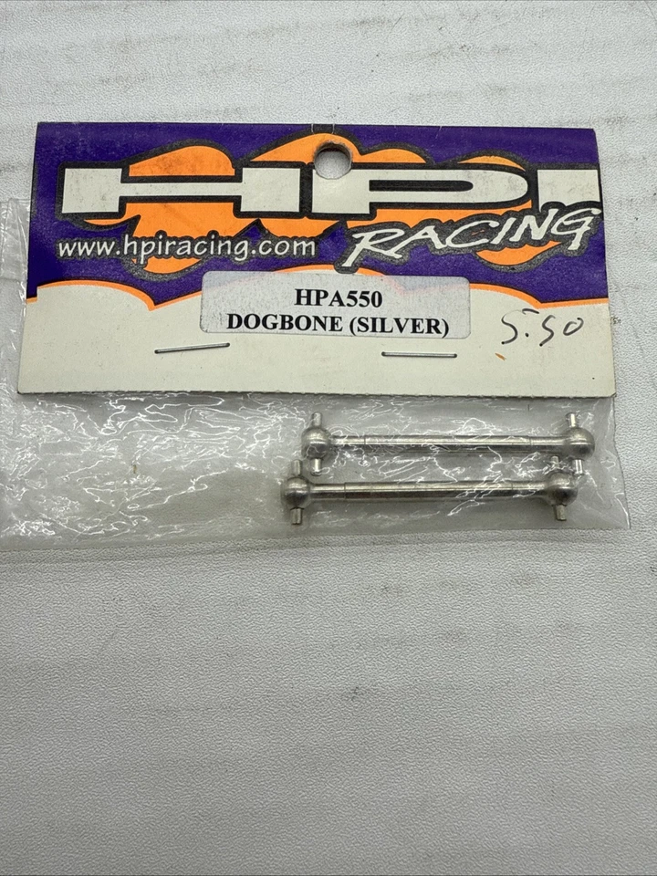 HPI A550 RS4 Dogbone 6x42.5mm Silver Vintage RC New Old Stock Vintage B51 - Image 1 of 1