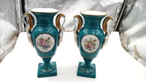 Paar Limoges Empire Style Porzellan Vasen - Bild 1 von 9