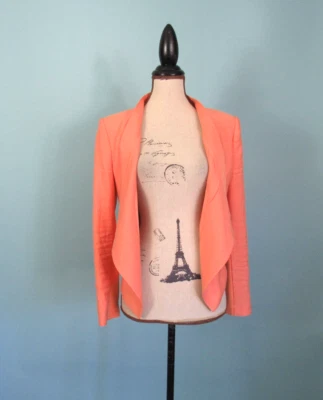 Size: S BCBGMAXAZRIA Coral Blazer Shoulder Pads Asymmetrical - Image 1 of 4