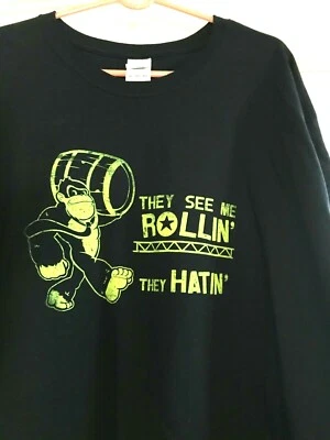 Camiseta Donkey Kong They See Me Rollin' They Hatin' 4XL XXXXL Mario Nintendo Foto 1 de 3