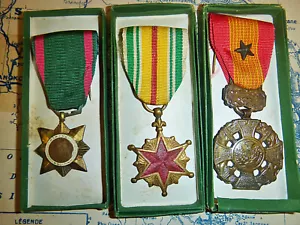3 x ARVN MEDAL - Original in Box - GALLANTRY, CIVIL MILITIA, WOUND, Vietnam War - Picture 1 of 15