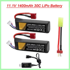 2Pcs 11.1V 1400mAh 30C LiPo Battery for Soft bullet gun special core accessories - Picture 1 of 6