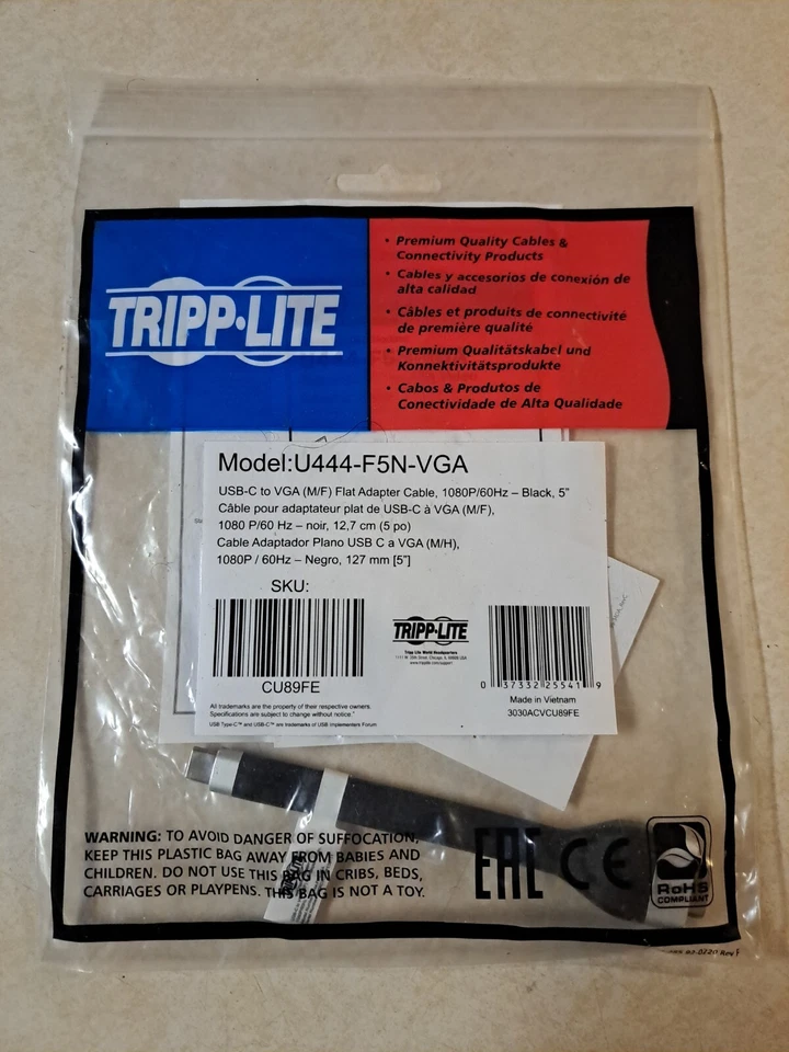 Tripp Lite USB-C-VGA Video Cable - Image 1 of 3