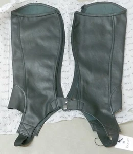 New HORZE Desta Synthetic Half Chaps Black XL - Picture 1 of 7