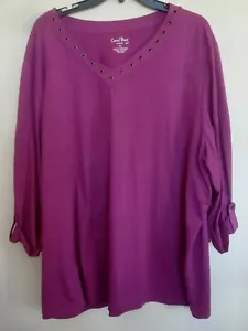 Top tejido púrpura talla 3X Coral Bay para dama Plus - Imagen 1 de 2