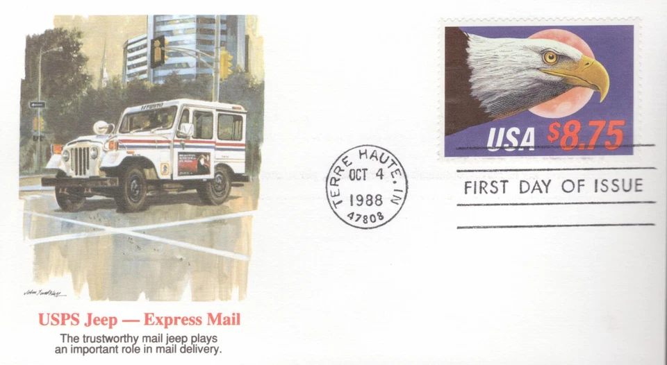 1988 FDC - Scott# 2394 - $8.75 Express Mail - Fleetwood - Image 1 of 1