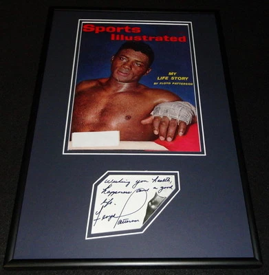 Floyd Patterson Signed Framed 1962 Sports Illustrated Cover Display  - Image 1 of 2