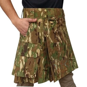 Kilts For Men Multicam Battle Duty Tactical Kilt Scottish Handmade Custom Kilt - Picture 1 of 7