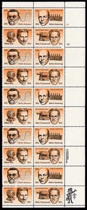 Scott #2058a (2055) American Inventors Plate Block of 20 Stamps - MNH P#6-2 UR - Picture 1 of 1