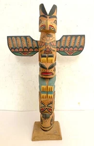 Vintage Eskimo Totem Pole Souvenir From Alaska - Picture 1 of 11