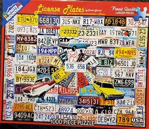 White Mountain License Plates 1000 piece USED - Picture 1 of 1