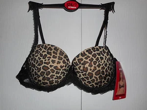 Womens Underwire Push up Bra Flirt Intimates Animal Print Various Sizes NWT - Picture 1 of 3