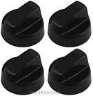 4 X Black Flame Burner Hotplate Control Switch Knobs Stoves For Oven Cooker Hob
