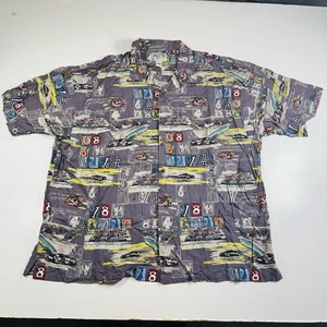 Big Dogs Hawaiian Shirt NASCAR Driving All Over Men’s Size 4XL - Picture 1 of 7