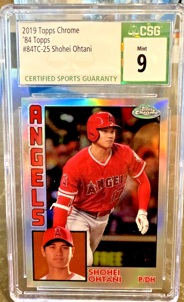 2019 Topps Chrome *CSG MINT 9 Shohei Ohtani - 1984 Topps - #84TC-25 Refractor... - Image 1 of 2