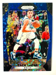 2017-18 Panini Prizm Zach LaVine BLUE Disco Prizm Card SP #/175 Bulls Star! - Foto 1 di 3