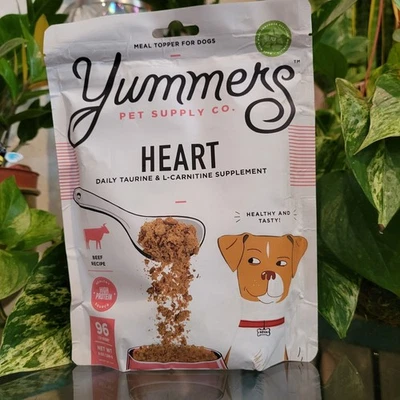 YUMMERS Premium Heart Supplement for Dogs, Taurine & L-Carnitine Supplements, Beef Re...