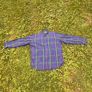 L.L. Bean Rangeley Mens XLT Plaid Flannel Shirt Button Up Long Sleeve Y2K Vtg - Picture 1 of 9