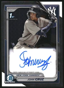 Autógrafos Bowman Chrome Prospect 2024 #CPAJCZ John Cruz automático - Imagen 1 de 2