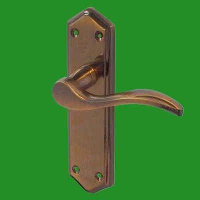 1 Pair Frelan Paris Suite Lever Latch Door Handle Set, Antique Bronze JV281AB - Image 1 of 4