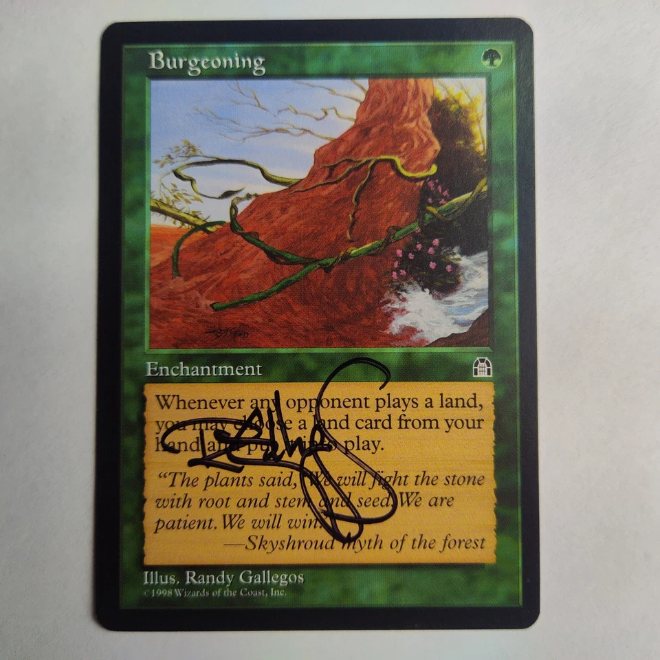 MTG Burgeoning Stronghold - Signed by Artist Randy Gallegos - Image 1 of 2