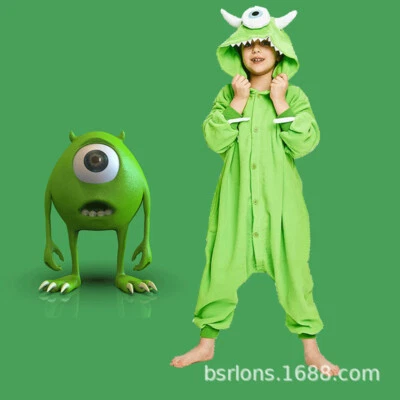 Косплей монстров университета Майк Вазовски Kids пижамы комбинезоны костюмы для Хэллоуина - Изображение 1 из 4