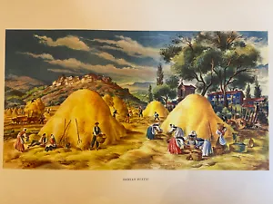 Iberisches rustikales Kunstwerk mit Titeln ungerahmt - Bild 1 von 2