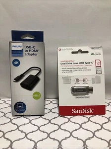 SanDisk Ultra Dual Drive Luxe 128GB USB 3.1, USB Type-C Flash Drive & USB-C - Photo 1/7
