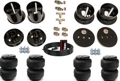 3/8" Front Rear Air Lift D25 Air Suspension Bag Bracket Kit For 1961-62 Cadillac - Image 1 of 4