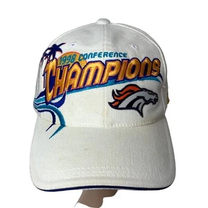 1998 Denver Broncos Hat Conference Champions Official NFL Locker Room Cap Miami - Picture 1 of 8
